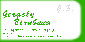 gergely birnbaum business card